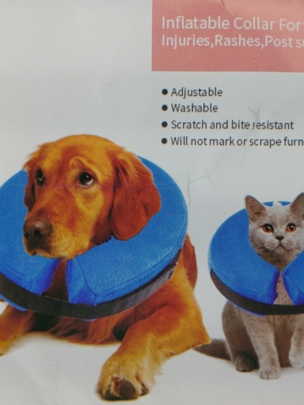 Dog Inflatable Pet Recovery Collar Post Surgery Recovery Soft Large Dog